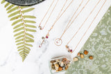 Rose Disc "Y" Necklace