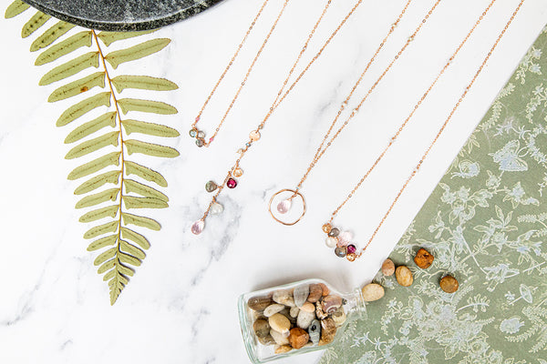 Rose Disc "Y" Necklace