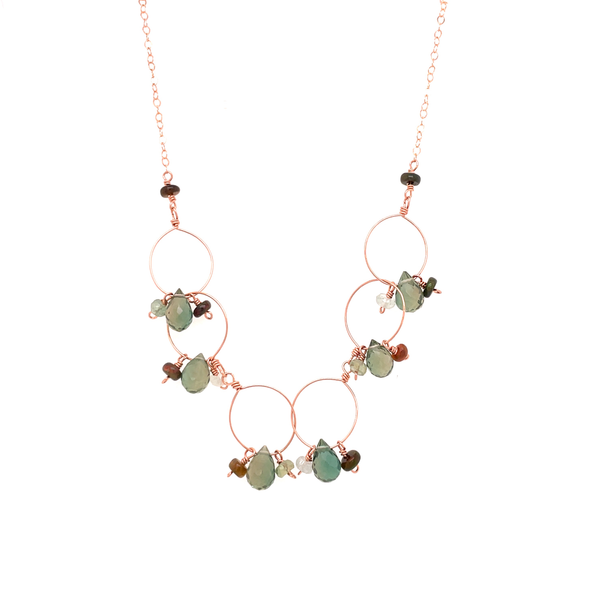 Rich Green Droplets Necklace