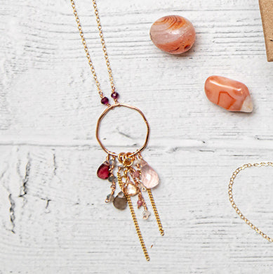 Champagne Tassel Necklace