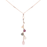 Rose Disc "Y" Necklace