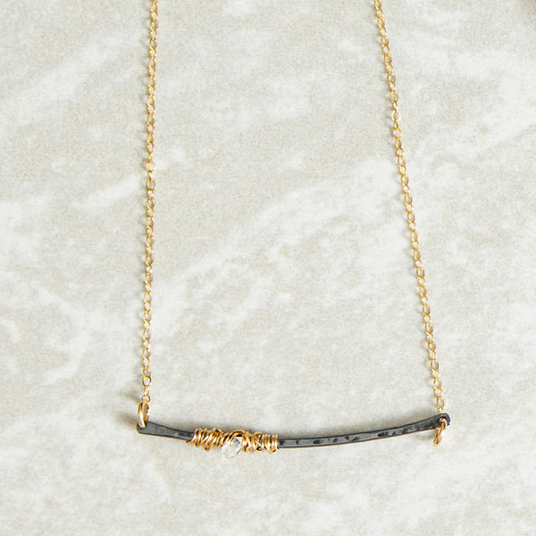 Herkimer Bar Necklace