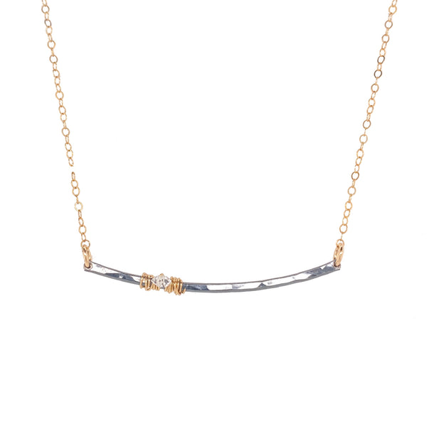 Herkimer Bar Necklace