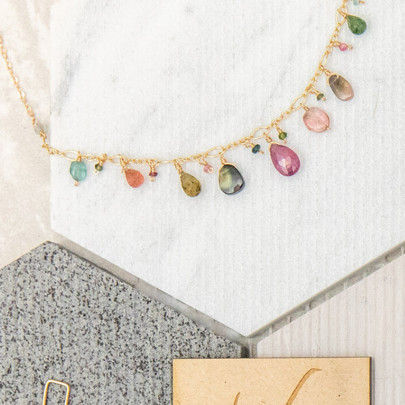 Dripping Tourmaline Necklace