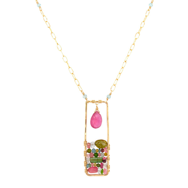 Stained Glass Window Necklace
