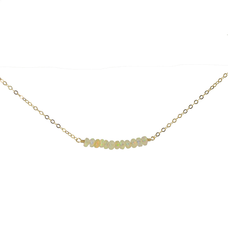 Opal Bar Necklace