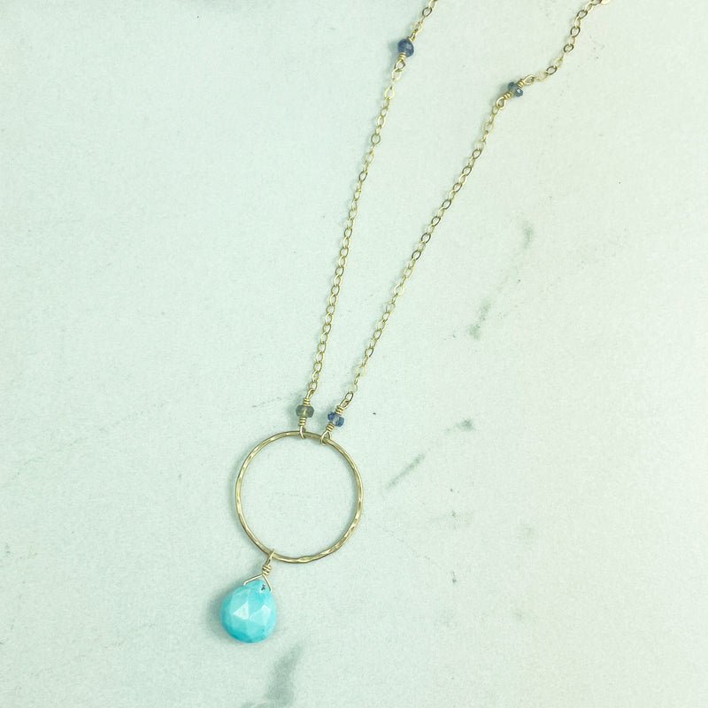 Turquoise Falls Pendant Necklace