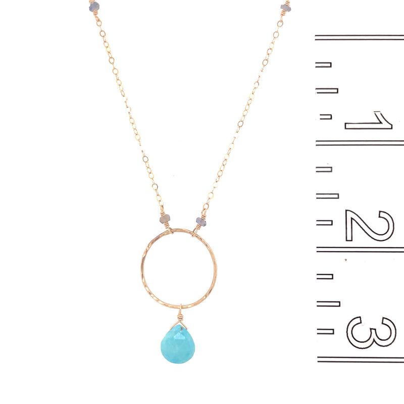 Turquoise Falls Pendant Necklace
