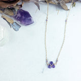 Triple Amethyst Necklace