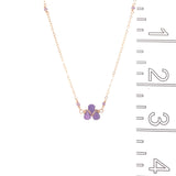 Triple Amethyst Necklace