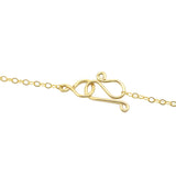 Classic vannucci tension "S" necklace clasp in gold handcrafted individually for each piece