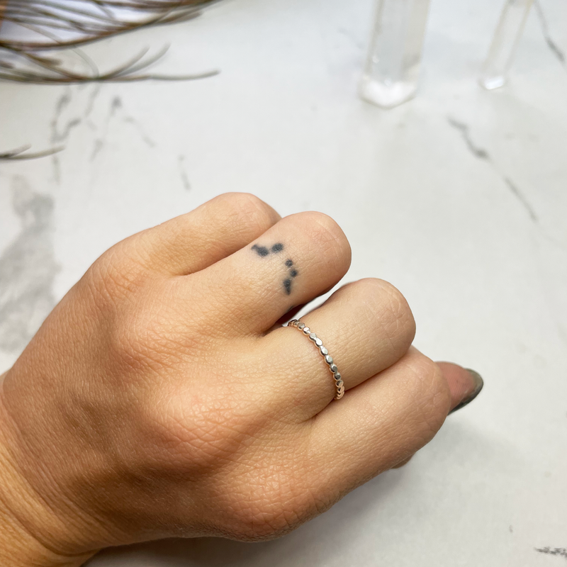 Ellipsis Ring in Silver